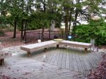 Deck features bench seating